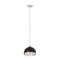 Z-Lite Landry 1 Light Pendant, Matte Black & Chrome 1004P10-MB-CH - alternate 3